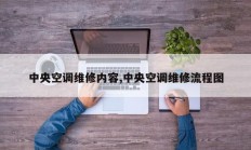 中央空调维修内容,中央空调维修流程图